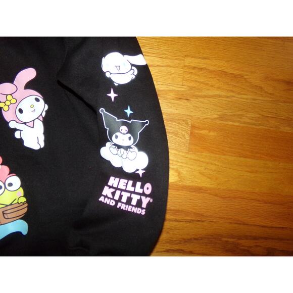 ADORABLE Hello Kitty black sweatshirt size XXL New without tags SO retro! - Picture 2 of 6